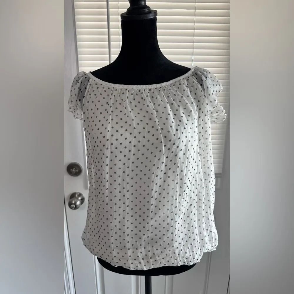 Luisa Ricci Made in Italy Silk Polka Dot Blouse – Size M - Picture 7 of 7